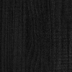 Fioriera da Giardino Nera 70x70x70 cm in Legno Massello di Pino