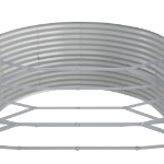 Vaso Giardino Acciaio Verniciato a Polvere 544x100x36cm Marrone