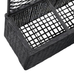 Letto Rialzato a Traliccio 3 Vasi 83x30x130 cm Polyrattan Nero