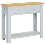 Tavolo Consolle 83x30x73 cm in Legno Massello di Rovere