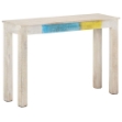 Tavolo Consolle Bianco 115x35x77 cm in Legno di Mango Grezzo