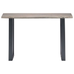Tavolo Consolle Grigio 115x35x76 cm Massello d'Acacia e Ferro