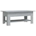 Tavolino da Salotto Grigio Sonoma 102x55x42 cm in Truciolato