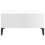 Tavolino da Salotto Bianco Lucido 60x60x30 cm in Truciolato
