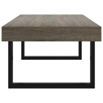 Tavolino da Salotto Grigio e Nero 120x60x40 cm in MDF e Ferro
