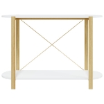 Tavolino Consolle Bianco 110x38x75 cm in Legno Multistrato