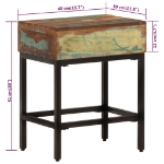 Tavolino 40x30x51 cm in Legno Massello di Recupero