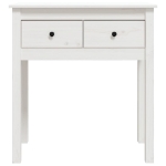 Tavolo Consolle Bianco 70x35x75 cm in Legno Massello di Pino