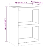 Tavolino 45x30x60 cm in Legno Massello di Teak