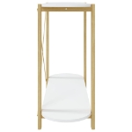 Tavolino Consolle Bianco 110x38x75 cm in Legno Multistrato