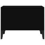 Tavolino da Salotto Nero 60x50x36,5 cm in Legno Multistrato