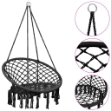 Sedia a Dondolo in Stile Amaca 80 cm Antracite