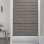 Pannelli Murali 12 pz Grigio Chiaro 60x15 cm Velluto 1,08 m²