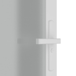Porta Interna 102,5x201,5 cm Bianco Opaco in Vetro e Alluminio