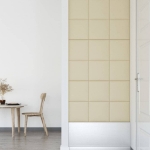 Pannelli Murali 12 pz Crema 30x30 cm Similpelle 1,08 m²