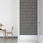 Pannelli Murali 12 pz Grigio Chiaro 90x15 cm Tessuto 1,62 m²