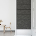 Pannelli Murali 12 pz Grigio Scuro 90x30 cm Tessuto 3,24 m²