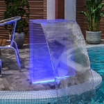 Set Fontana da Piscina con Connettore e LED RGB Acrilico 51 cm