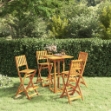 Set da Bar per Esterni 5 pz in Legno Massello di Acacia