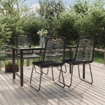 Set da Pranzo da Giardino 5 pz Nero