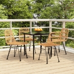 Set da Pranzo da Giardino 5 pz in Polyrattan