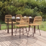 Set da Pranzo da Giardino 5 pz in Polyrattan