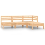 Set Divani da Giardino 4 pz in Legno Massello di Pino