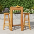 Set da Pranzo per Giardino 3 pz in Legno Massello di Acacia