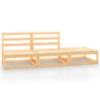Set Divani da Giardino 3 pz in Legno Massello di Pino