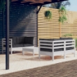 Set Divani da Giardino 5 pz con Cuscini Antracite Legno di Pino