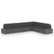 Set Divani da Giardino 6 pz con Cuscini in Polyrattan Grigio