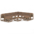 Set Divani da Giardino 11 pz con Cuscini Grigio Talpa