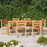 Set da Pranzo da Giardino 7 pz in Legno Massello di Teak