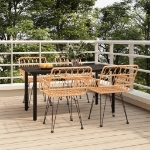 Set da Pranzo da Giardino 5 pz in Polyrattan