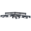 Set Divani da Giardino con Pallet 6 pz in Legno Grigio