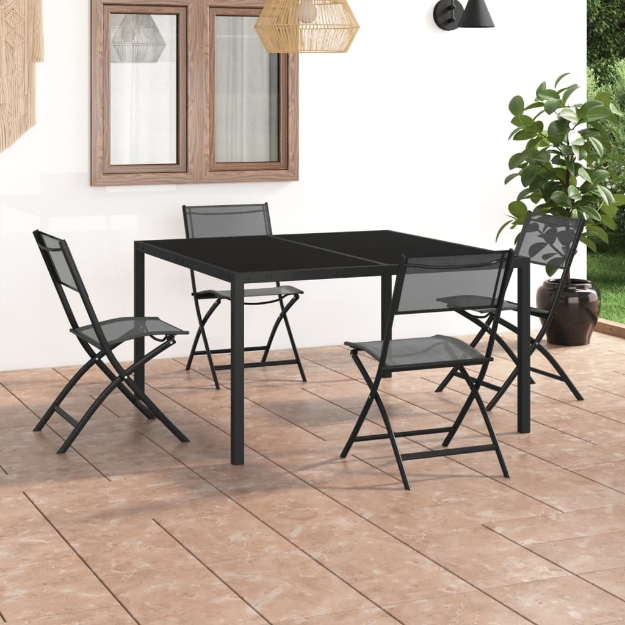 Set da Pranzo da Giardino 5 pz in Acciaio