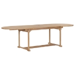 Set da Pranzo per Esterni 9 pz 180-280x100x75 cm Teak Massello