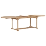 Set da Pranzo per Esterni 9 pz 180-280x100x75 cm Teak Massello