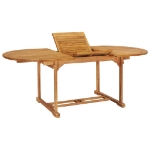 Set da Pranzo da Giardino 7 pz in Legno Massello di Teak