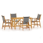 Set Mobili da Pranzo per Giardino 5 pz Legno Massello di Acacia