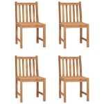 Set da Pranzo per Esterni 5 pz in Legno Massello di Teak