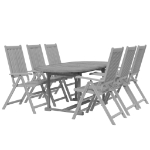 Set da Pranzo da Giardino 7 pz in Legno Massello di Acacia