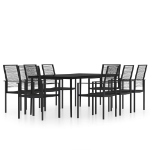 Set Mobili da Pranzo da Giardino 9 pz