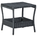 Set Divani da Giardino 2 pz con Cuscini Polyrattan Grigio Scuro