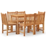 Set da Pranzo da Giardino 7 pz in Legno Massello di Teak