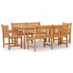 Set da Pranzo per Giardino 5 pz in Legno Massello di Teak