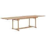 Set da Pranzo per Esterni 9 pz 180-280x100x75 cm Teak Massello