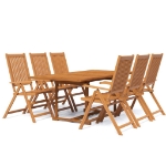 Set Mobili da Pranzo da Giardino 7 pz Legno Massello di Acacia