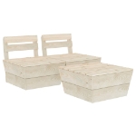 Set Divani da Giardino su Pallet 3 pz in Legno Abete Impregnato