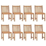 Set da Pranzo per Esterni 9 pz in Legno Massello di Teak